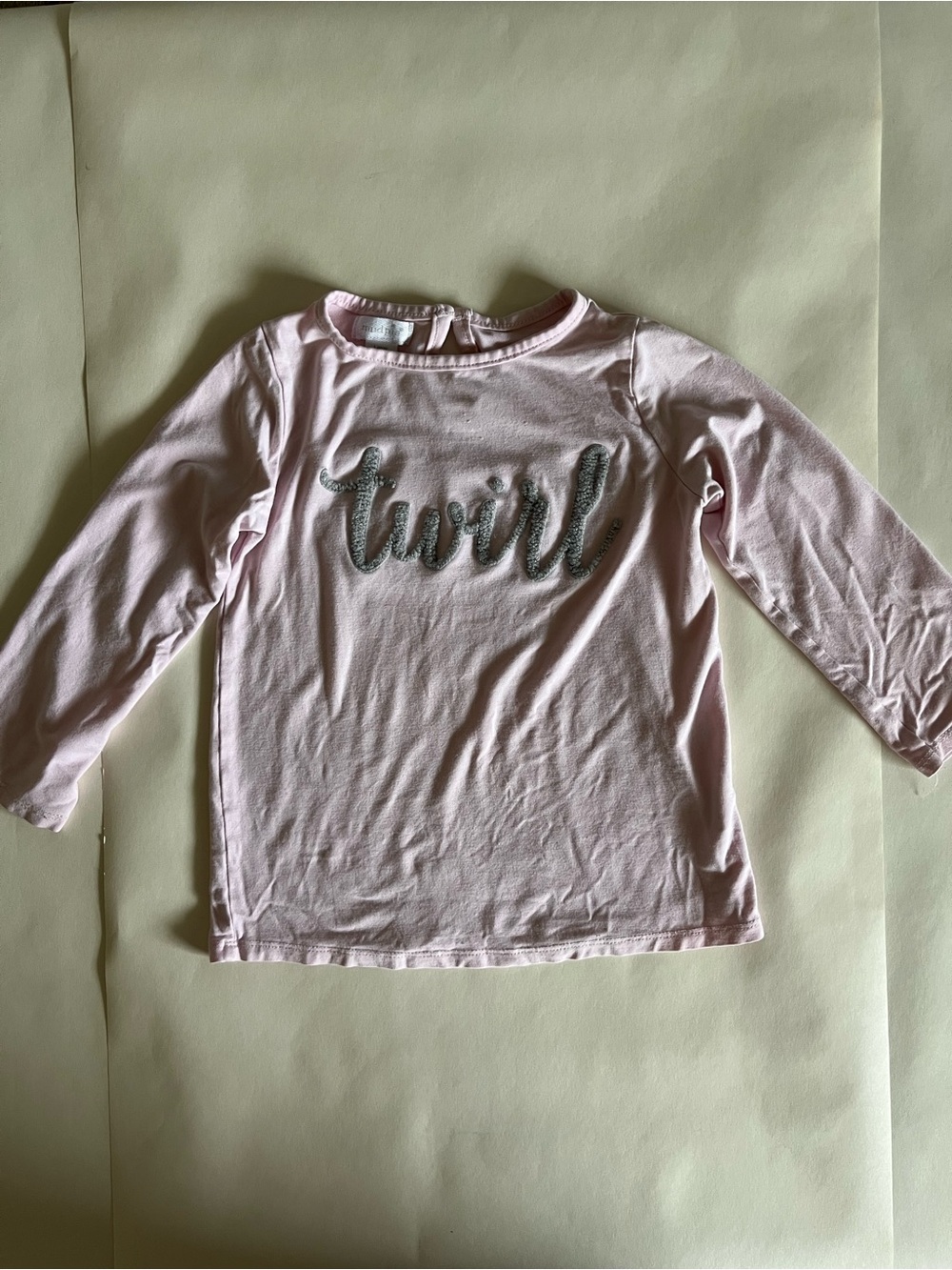 Bamboo Pink 'Twirl' Long-Sleeve Kids Top